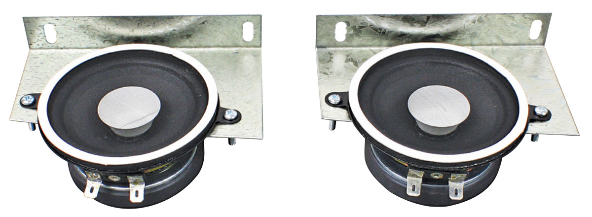 Speaker, Standard Stereo Dash, 3.5" Round, 1970-72 Chevelle/EC, 30-Watt, 4-Ohm 1 Speaker, Standard Stereo Dash, 3.5" Round, 1970-72 Chevelle/EC, 30-Watt, 4-Ohm