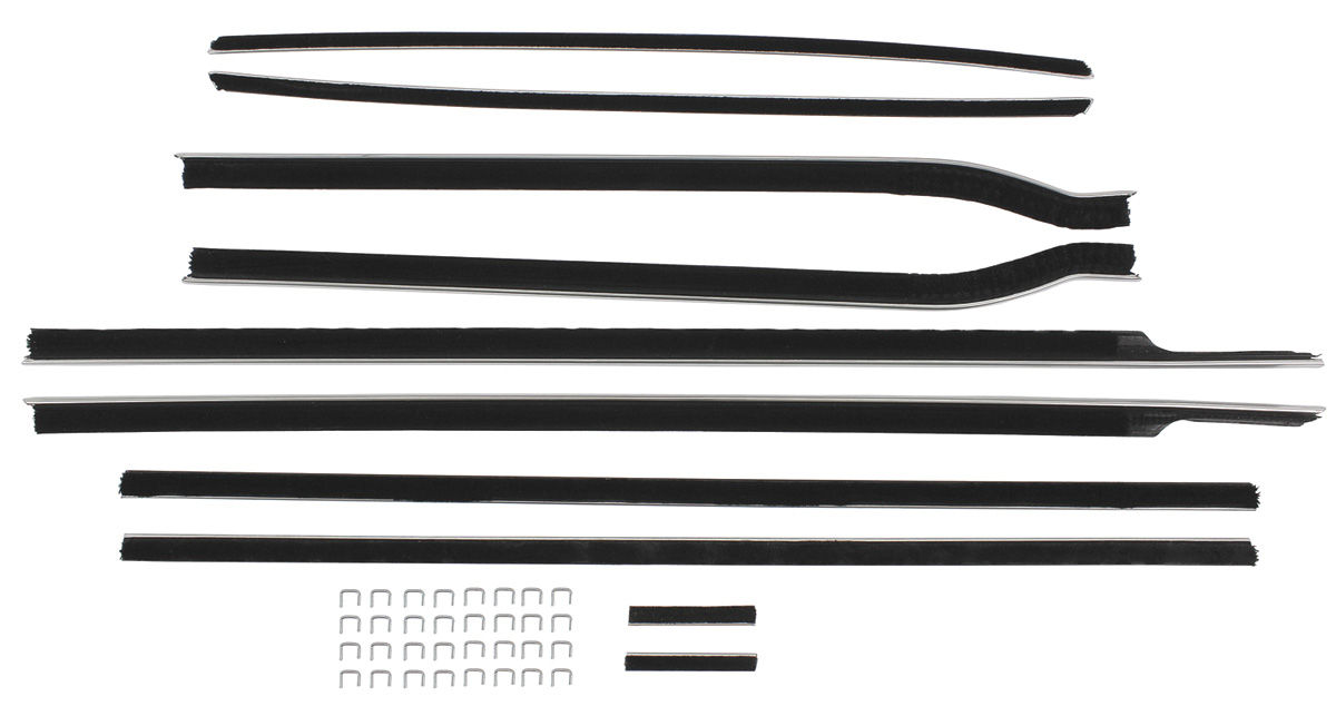 Window Felts, 67 Fleetwood, 4dr, Original Style, 4pc Outer 1 Window Felts, 67 Fleetwood, 4dr, Original Style, 4pc Outer