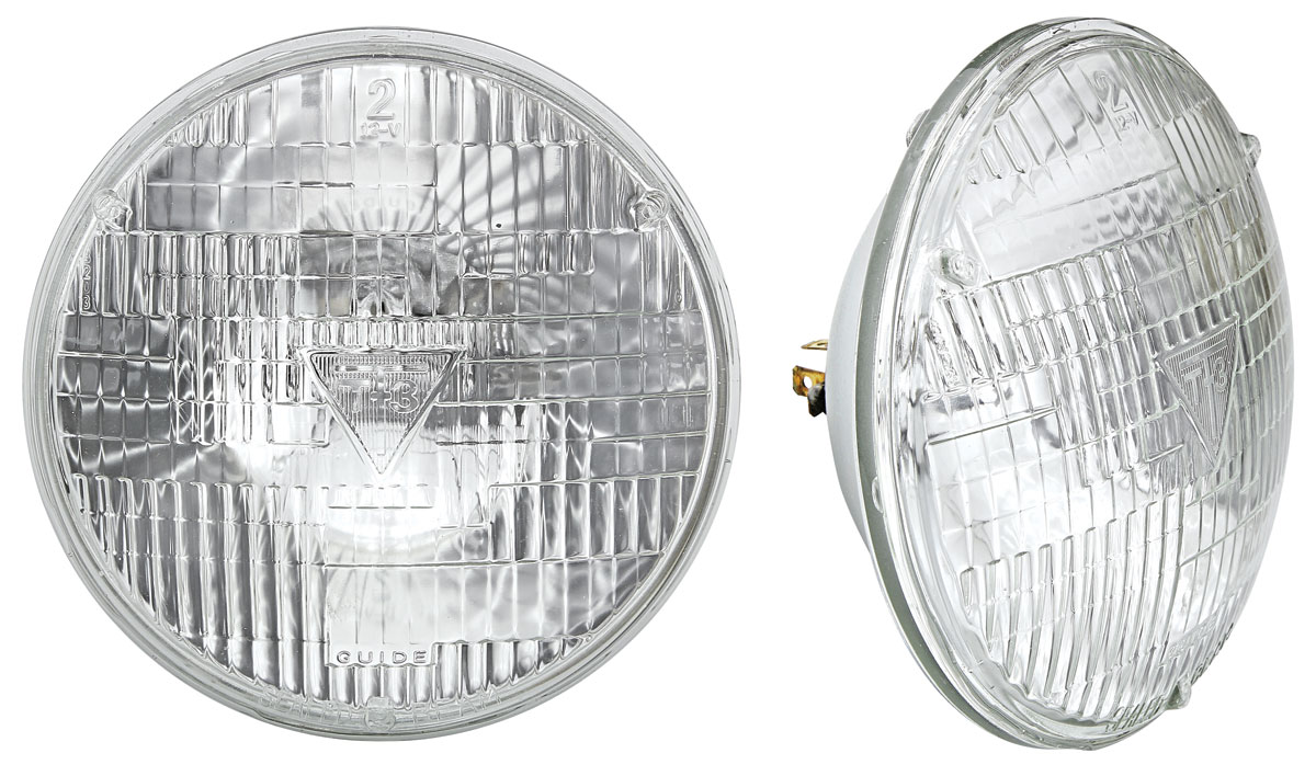 Headlamp, 1954-57 Cadillac/1971-77 GM, 7", Guide T3, Pair 1 Headlamp, 1954-57 Cadillac/1971-77 GM, 7", Guide T3, Pair