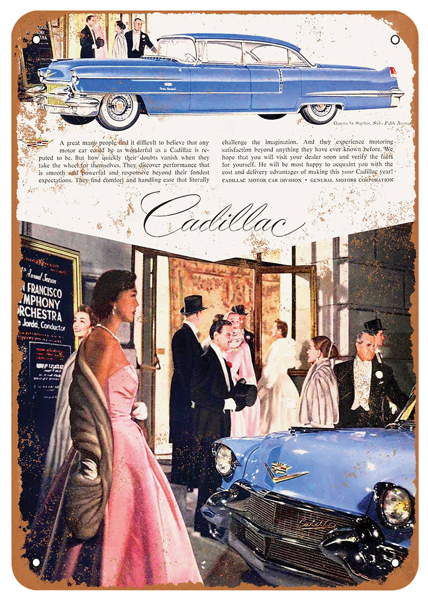 Sign, Aluminum 10"x14", 1956 Cadillac 1 Sign, Aluminum 10"x14", 1956 Cadillac