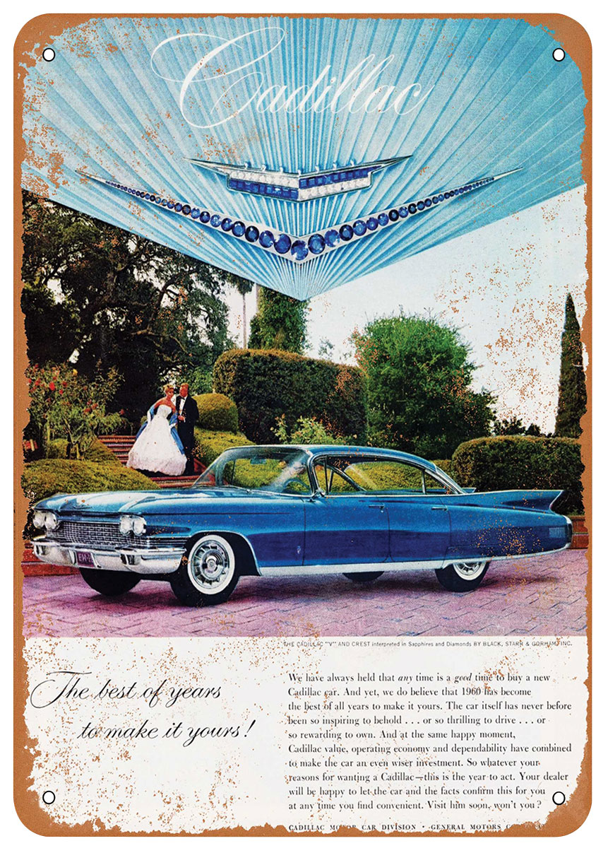 Sign, Aluminum 10"x14", 1960 Fleetwood 1 Sign, Aluminum 10"x14", 1960 Fleetwood