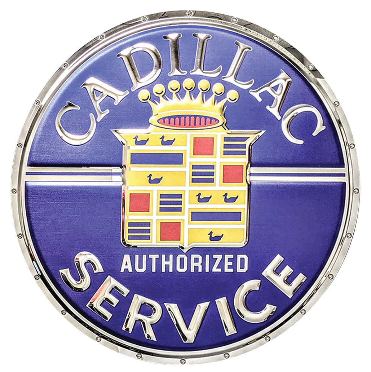 Sign, Cadillac Service, 22.5" x 22.5" 1 Sign, Cadillac Service, 22.5" x 22.5"
