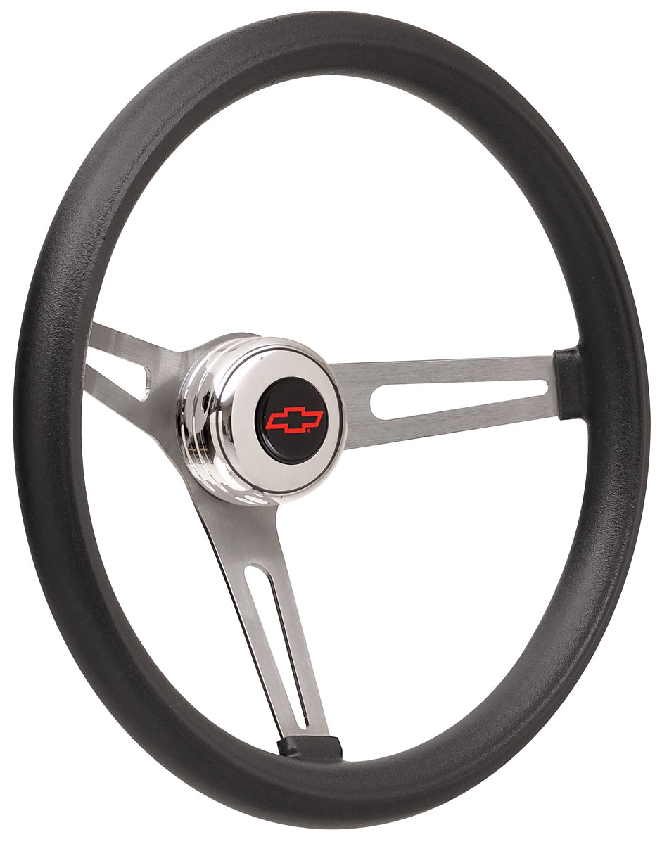 Steering Wheel Kit, 69-88 Chevrolet, Retro Foam, Tall Cap, Red Bowtie 1 Steering Wheel Kit, 69-88 Chevrolet, Retro Foam, Tall Cap, Red Bowtie