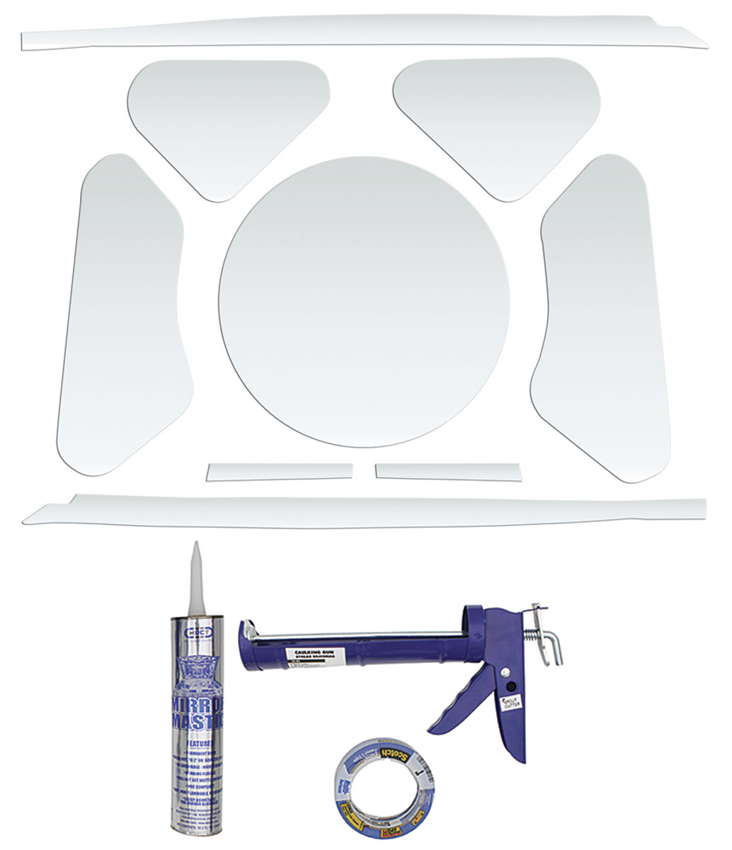 Mirror Kit, Underhood, 1970-72 Chevelle/El Camino, Cowl Induction Hood 1 Mirror Kit, Underhood, 1970-72 Chevelle/El Camino, Cowl Induction Hood