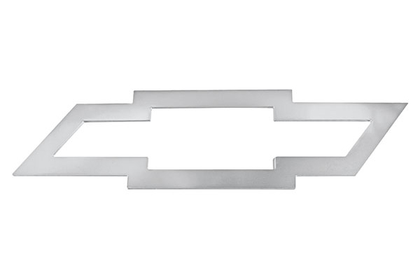 Emblem, Outline Chevy Bowtie, Mirror Polished Stainless, Laser Cut, 7.5" x 1.87" 1 Emblem, Outline Chevy Bowtie, Mirror Polished Stainless, Laser Cut, 7.5" x 1.87"