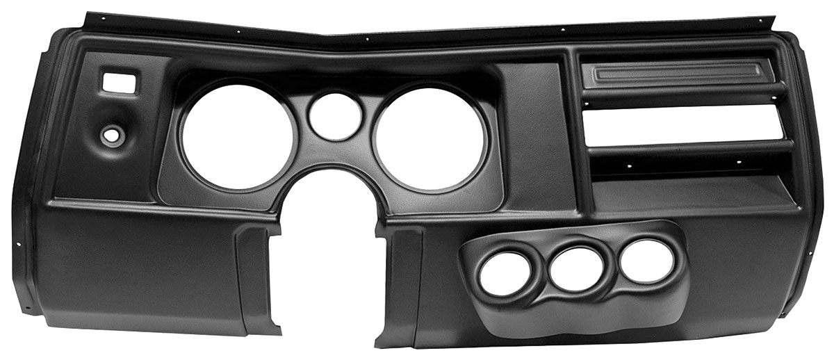 Gauge Mount Panel, AutoMeter, 5" (2) & 2-1/16" (4), 1969 Chevelle/EC 1 Gauge Mount Panel, AutoMeter, 5" (2) & 2-1/16" (4), 1969 Chevelle/EC