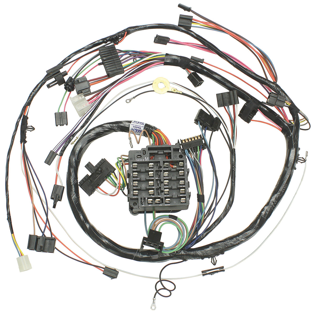 Wiring Harness, Dash, 1972 Chevelle/El Camino/Monte, Round SS Gauges 1 Wiring Harness, Dash, 1972 Chevelle/El Camino/Monte, Round SS Gauges