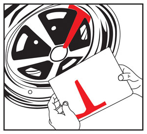 Masking Tape, 15" Pontiac Rally II Wheel