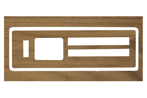 Dash Insert, Woodgrain, 1966-67 GTO 1 Dash Insert, Woodgrain, 1966-67 GTO
