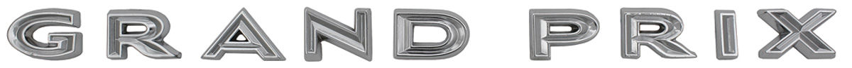 Emblem, Fender, 1963 Grand Prix Letters 1 Emblem, Fender, 1963 Grand Prix Letters