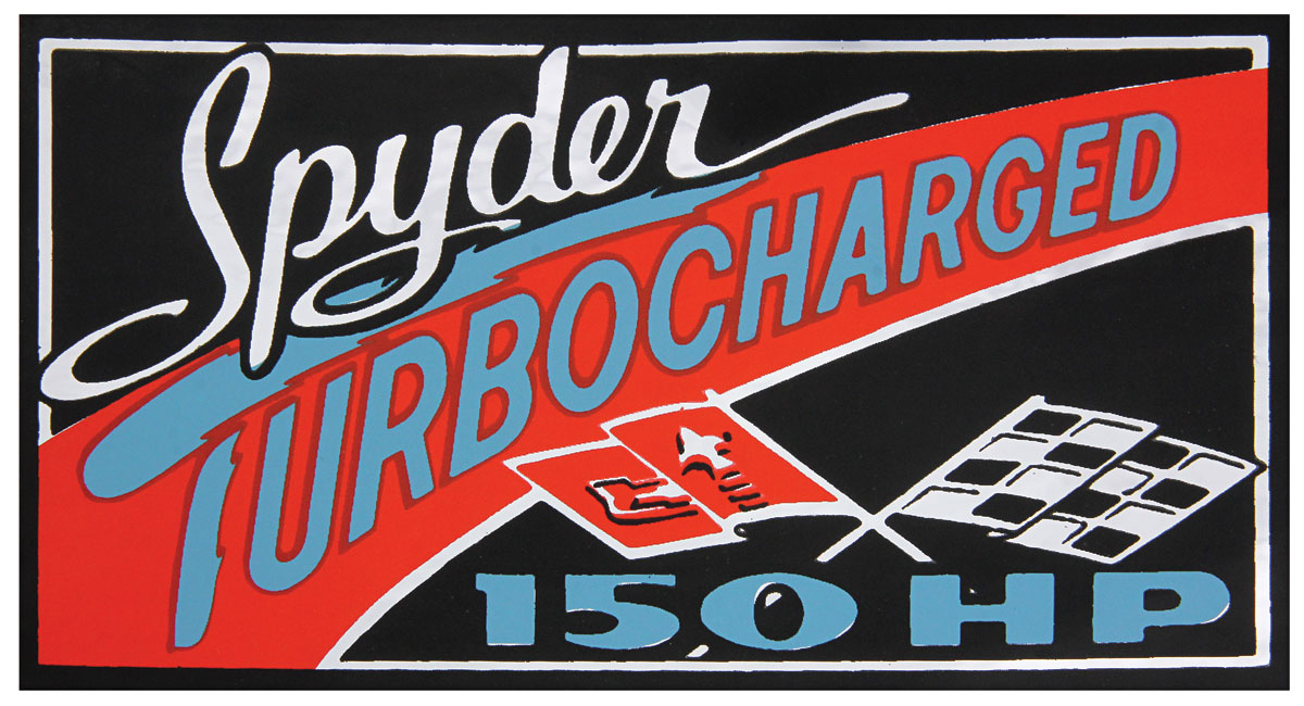 Decal, Air Cleaner, 1962-63 Corvair, Spyder-Turbocharged 150-HP