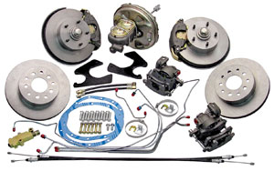 Disc Brake Conversion, Front/Rear, 1964-66 BOP, 11" Rotors 1 Disc Brake Conversion, Front/Rear, 1964-66 BOP, 11" Rotors