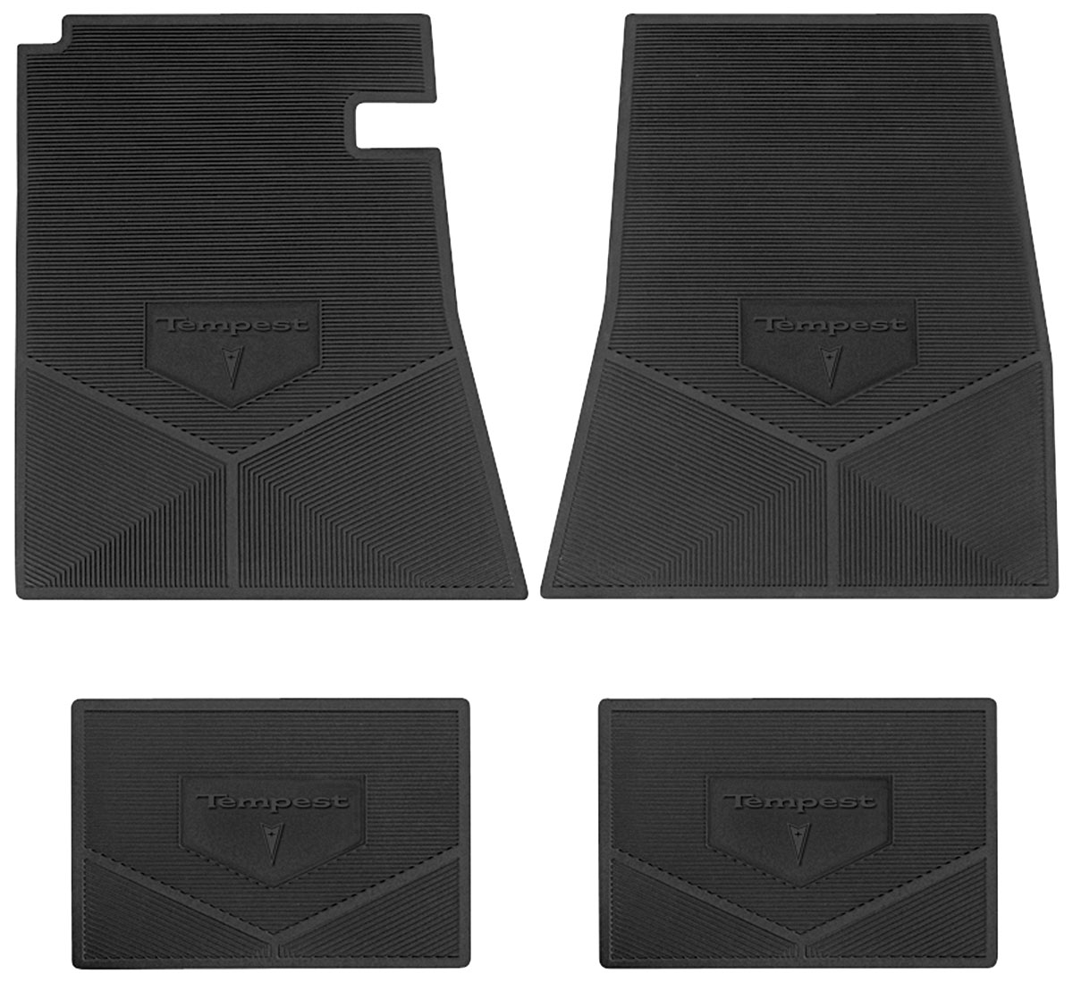 Floor Mats, Rubber, 1967 Pontiac, Tempest 1 Floor Mats, Rubber, 1967 Pontiac, Tempest