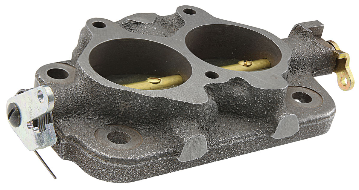 Carburetor Base, 1959-64 Bonn/Cat/GP, Tri-Power, Vacuum 1 Carburetor Base, 1959-64 Bonn/Cat/GP, Tri-Power, Vacuum