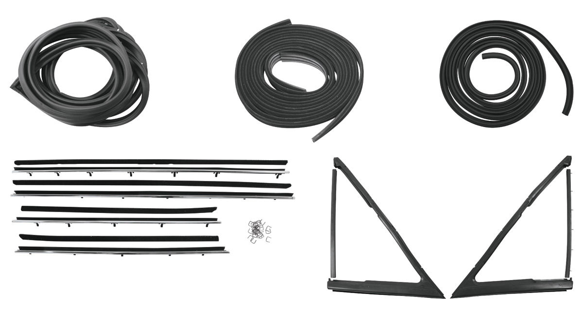 Seal Kit, 1965 GTO/Lemans Stage I, 2dr Sedan, Repro Felts 1 Seal Kit, 1965 GTO/Lemans Stage I, 2dr Sedan, Repro Felts