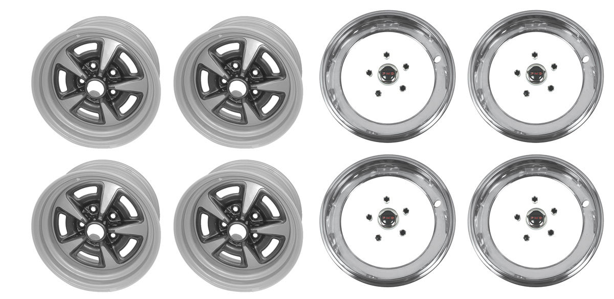 Wheel Kit, Rally II, 1970-72 Pontiac A-Body, 15" X 8" 1 Wheel Kit, Rally II, 1970-72 Pontiac A-Body, 15" X 8"