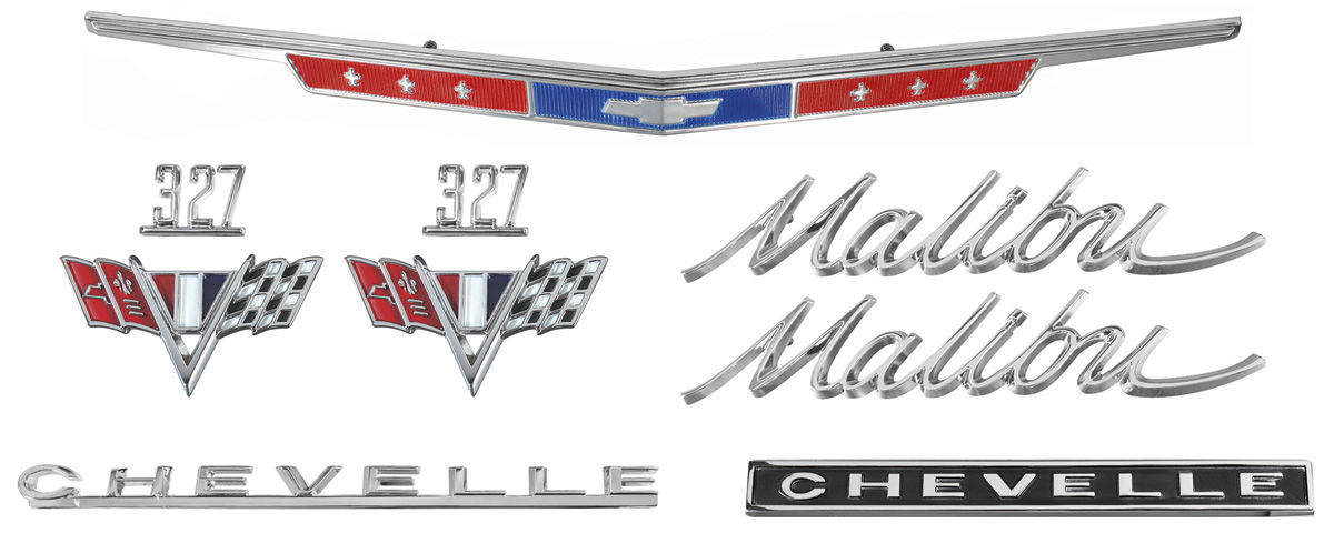 Emblem Kit, 1967 Chevelle/Malibu 327