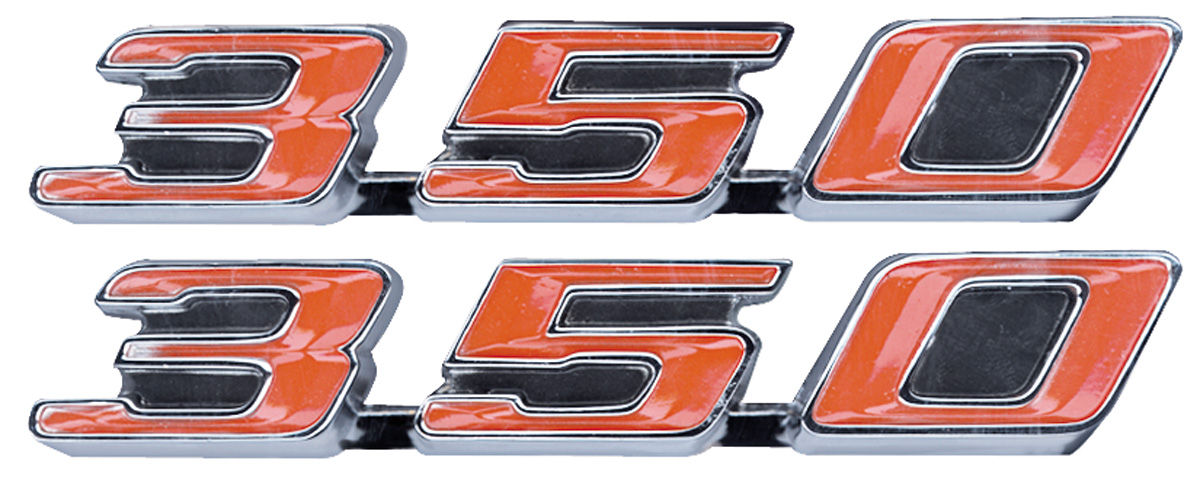 Emblem, Rocker Panel, 1968-72 Pontiac A-Body 350 1 Emblem, Rocker Panel, 1968-72 Pontiac A-Body 350