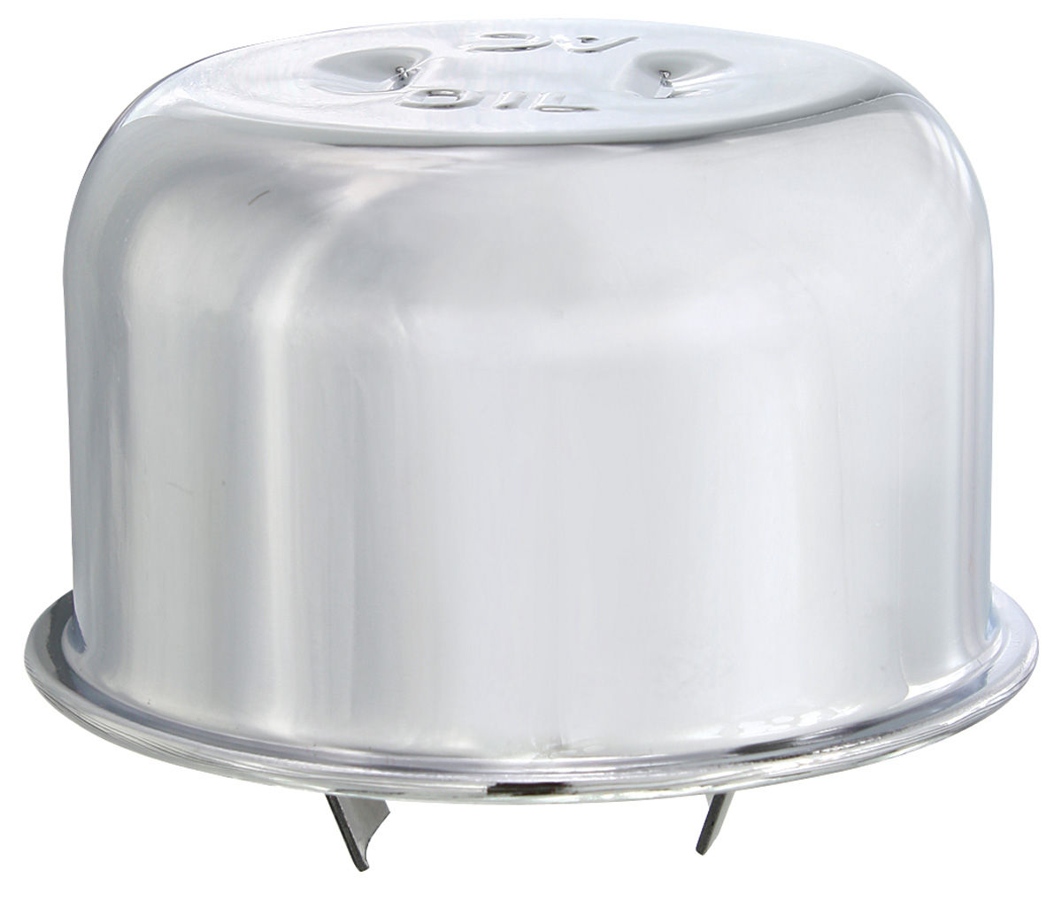 Oil Fill Cap, Push-On, 1959-64 Pont V8, Exc. CA., Embossed "AC" & "OIL", Chrome 1 Oil Fill Cap, Push-On, 1959-64 Pont V8, Exc. CA., Embossed "AC" & "OIL", Chrome
