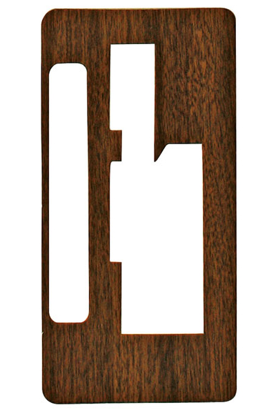 Woodgrain Insert, Shifter Top Plate, 1969-72 GTO w/Dual Gate 1 Woodgrain Insert, Shifter Top Plate, 1969-72 GTO w/Dual Gate