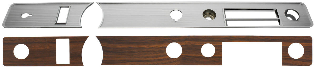 Insert, Dash, 1969 GTO, Chrome w/ Woodgrain 1 Insert, Dash, 1969 GTO, Chrome w/ Woodgrain