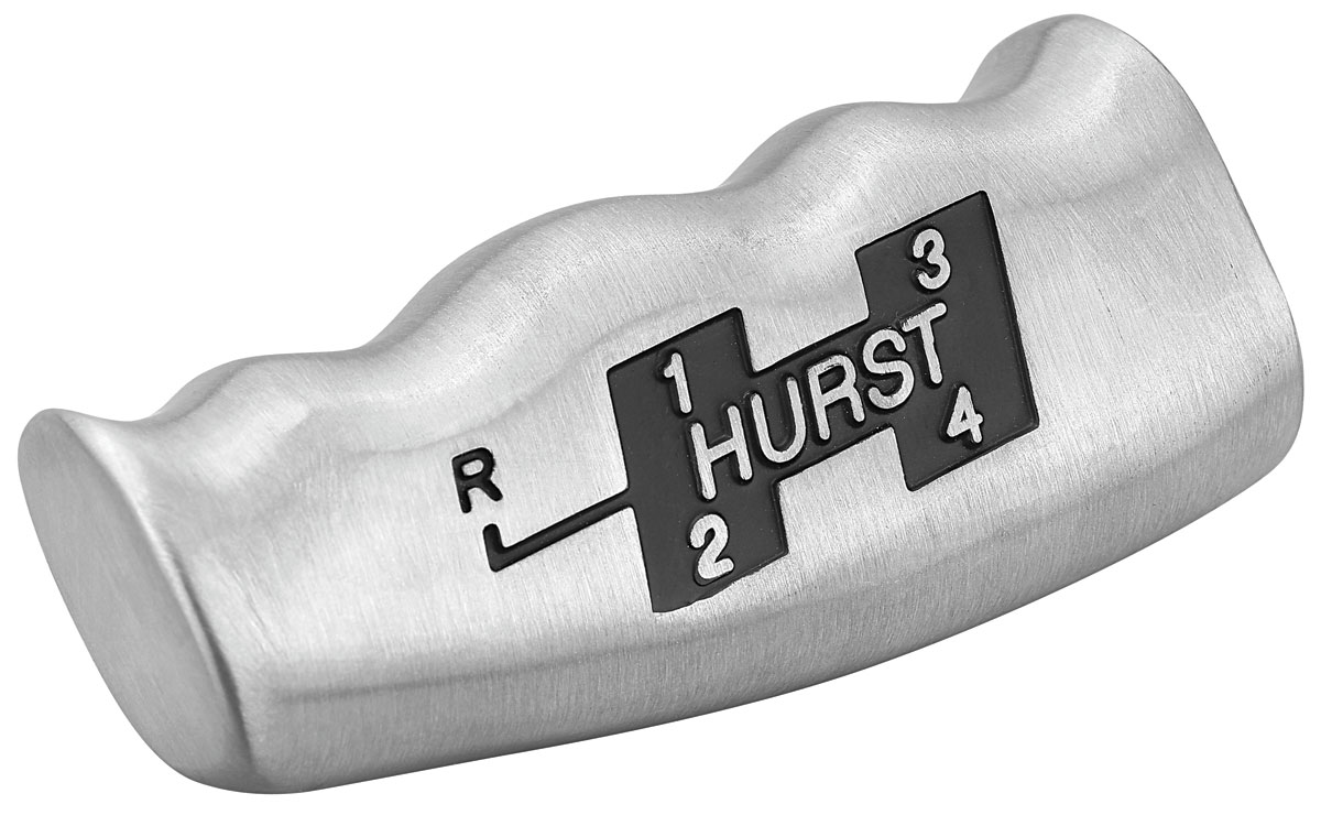 T-Handle Shifter, Hurst, Brushed w/Logo & Pattern Logo, 3/8â-16 Threads 1 T-Handle Shifter, Hurst, Brushed w/Logo & Pattern Logo, 3/8â-16 Threads
