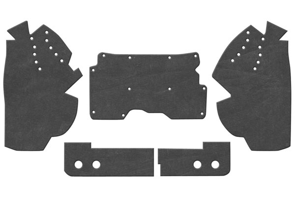 Insulation Set, Engine Bay, Quietride, AcoustiShield, 1965-69 Corvair, 5 Piece 1 Insulation Set, Engine Bay, Quietride, AcoustiShield, 1965-69 Corvair, 5 Piece