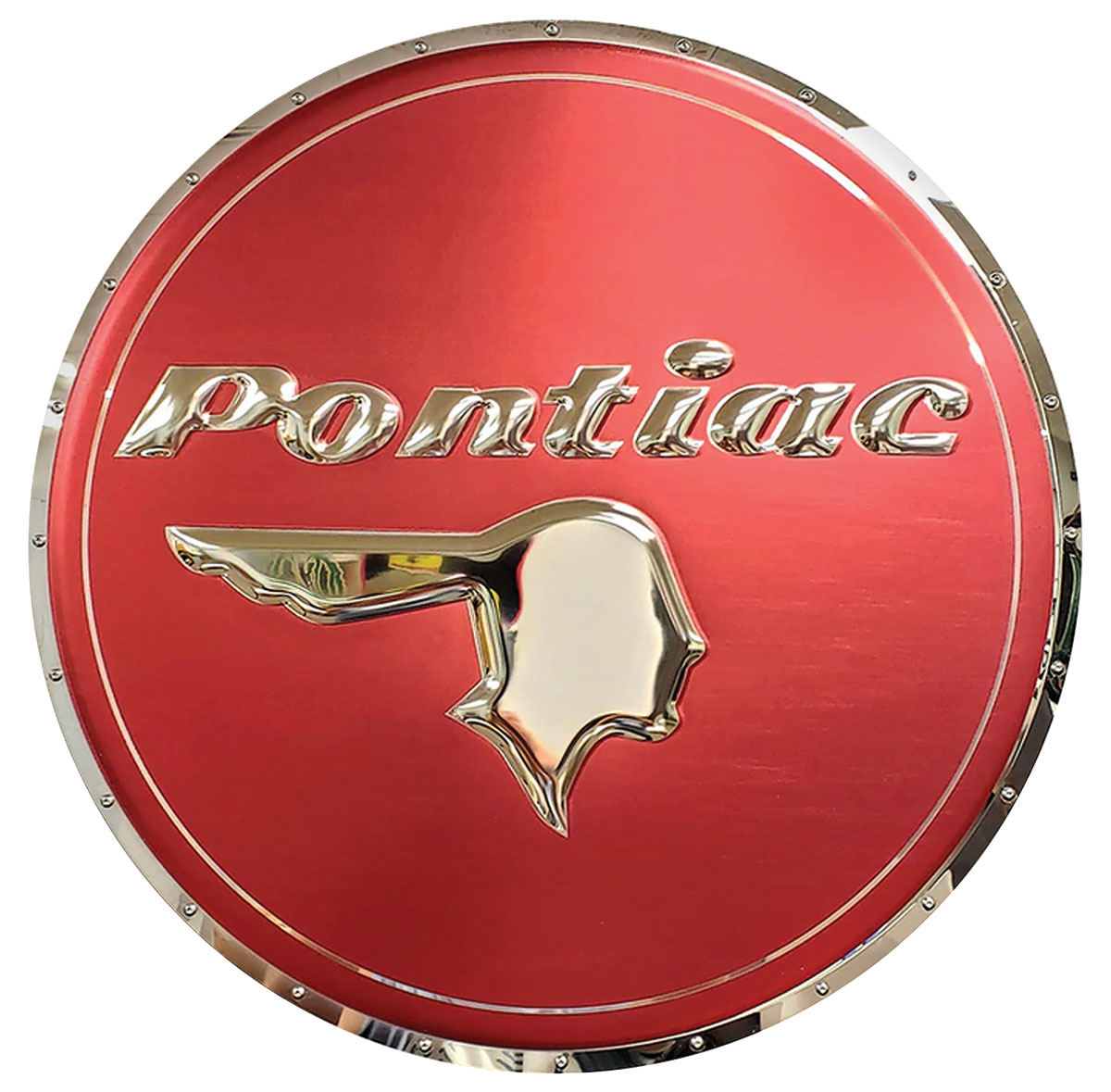 Sign, Pontiac Chieftain, 22" x 22" 1 Sign, Pontiac Chieftain, 22" x 22"
