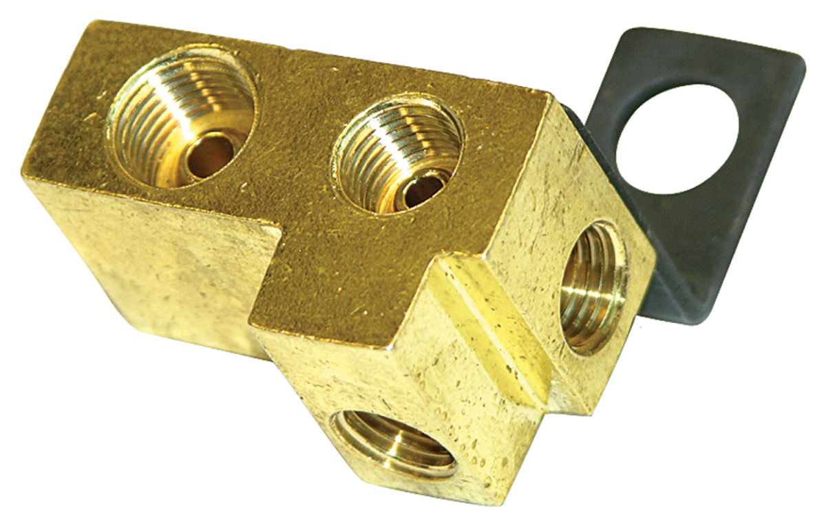 Distribution Block, Brake, 1966 Bonn/Cat/GP, Dual M/C or Power Disc Brakes 1 Distribution Block, Brake, 1966 Bonn/Cat/GP, Dual M/C or Power Disc Brakes