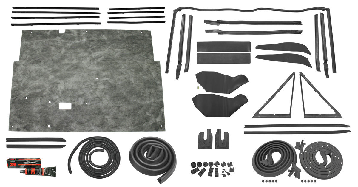 Seal Kit, 1968 GTO/Lemans/Tempest Stage II, Convertible, Repro Felts 1 Seal Kit, 1968 GTO/Lemans/Tempest Stage II, Convertible, Repro Felts