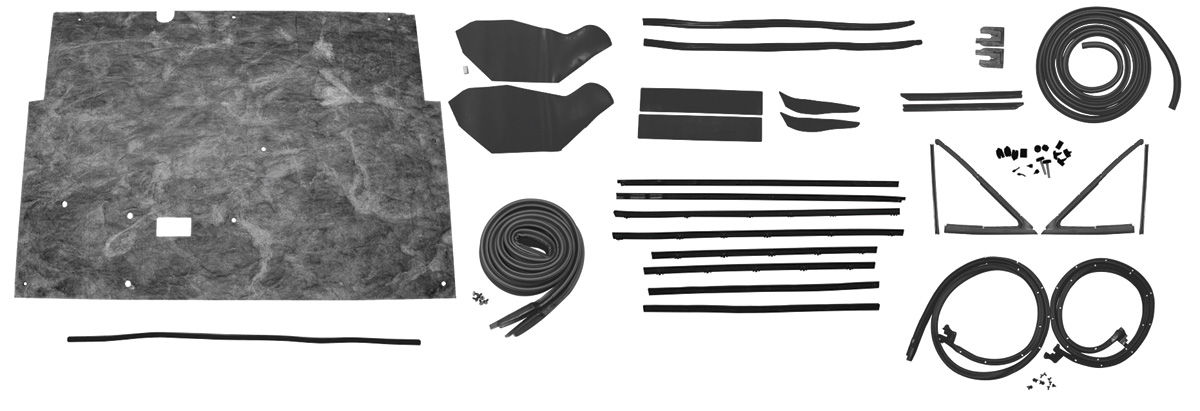 Seal Kit, 1969 GTO/Lemans/Tempest Stage II, Coupe, Repro Felts 1 Seal Kit, 1969 GTO/Lemans/Tempest Stage II, Coupe, Repro Felts