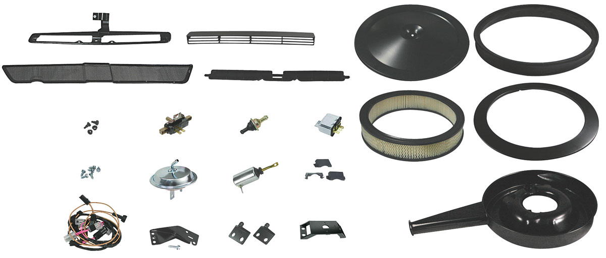 Cowl Induction Kit, 1970-72 Chevelle/El Camino, Complete w/o Spacer 1 Cowl Induction Kit, 1970-72 Chevelle/El Camino, Complete w/o Spacer