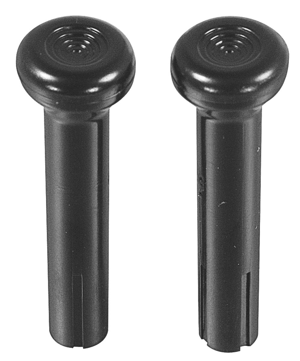 Knobs, Door Lock, 1968-77, Black, Pair 1 Knobs, Door Lock, 1968-77, Black, Pair