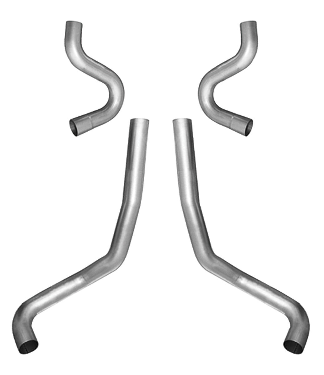 Tailpipe Set, Flowmaster, 1964-67 A-Body, Pre-Bent 3", Rear Exit