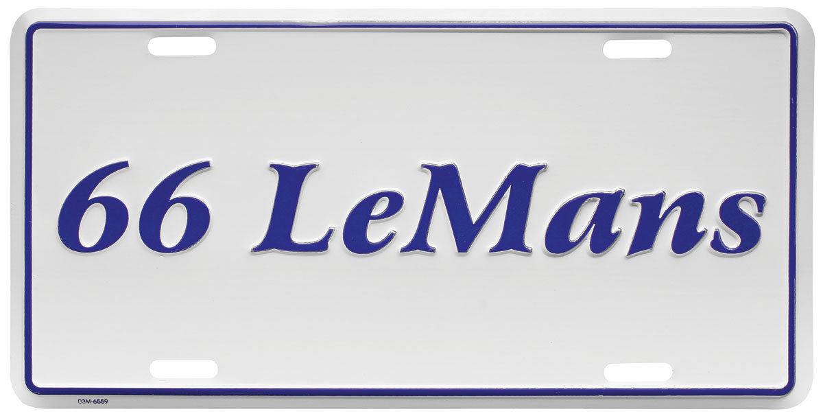 License Plate, 66 LeMans 1 License Plate, 66 LeMans