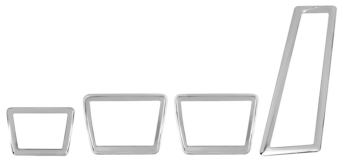 Pedal Trim, Manual Transmission, 1966-69 GTO/1969 Grand Prix, Kit 1 Pedal Trim, Manual Transmission, 1966-69 GTO/1969 Grand Prix, Kit