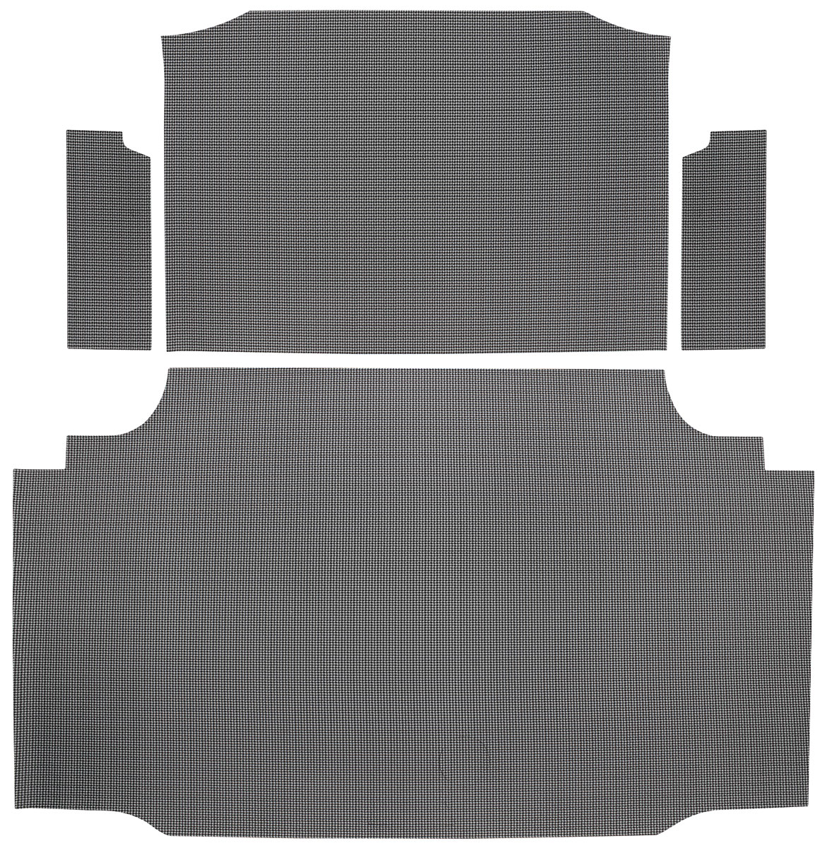 Trunk Mat, Vinyl, 1959 Bonneville Coupe/Convertible, Gray Houndstooth 1 Trunk Mat, Vinyl, 1959 Bonneville Coupe/Convertible, Gray Houndstooth