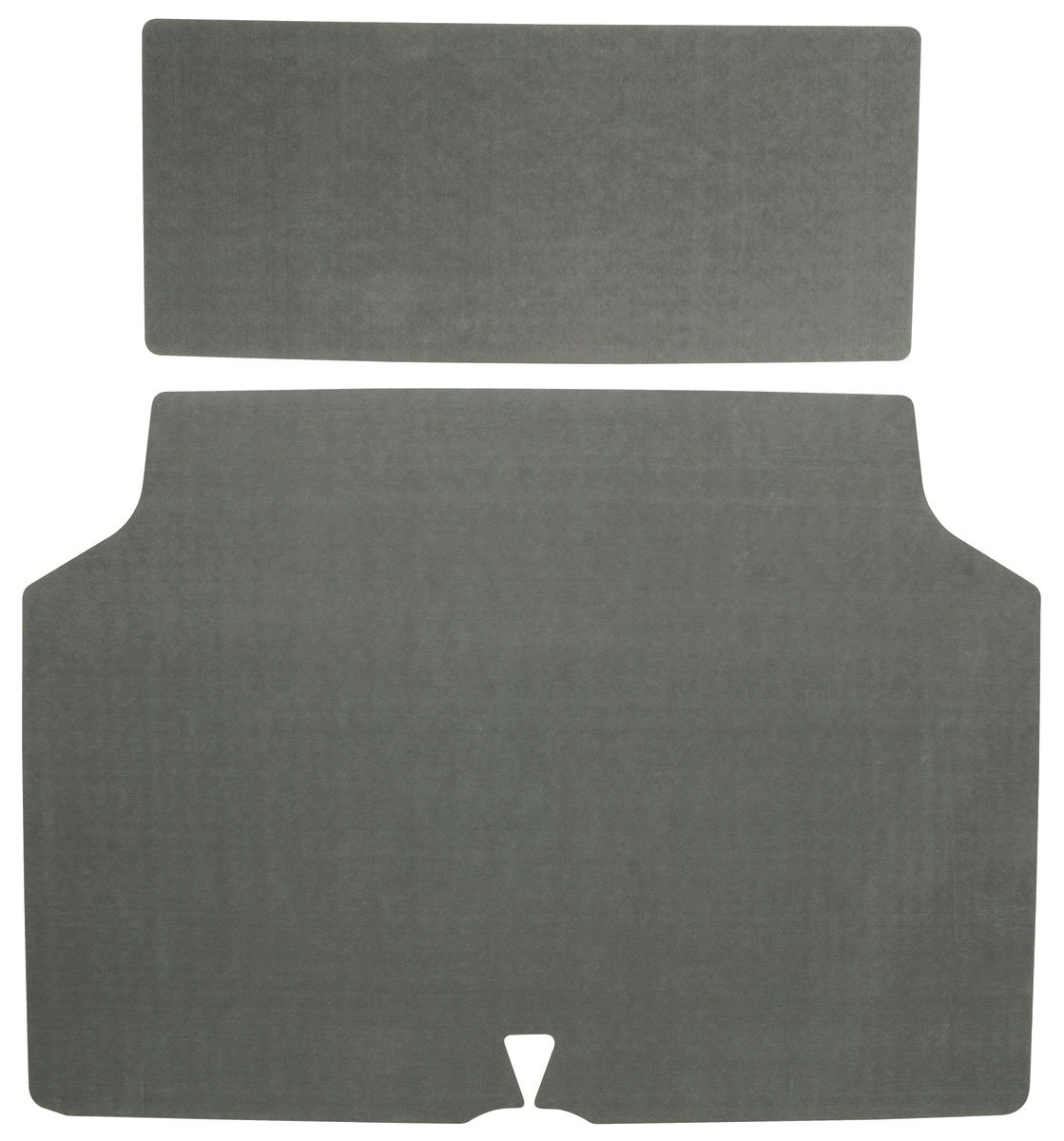 Trunk Mat, Felt, 1969 Grand Prix, Gray/Green 1 Trunk Mat, Felt, 1969 Grand Prix, Gray/Green