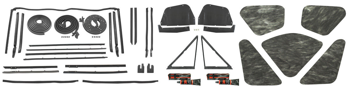 Seal Kit, 1969 Skylark Stage II, Convertible, Original Felts 1 Seal Kit, 1969 Skylark Stage II, Convertible, Original Felts