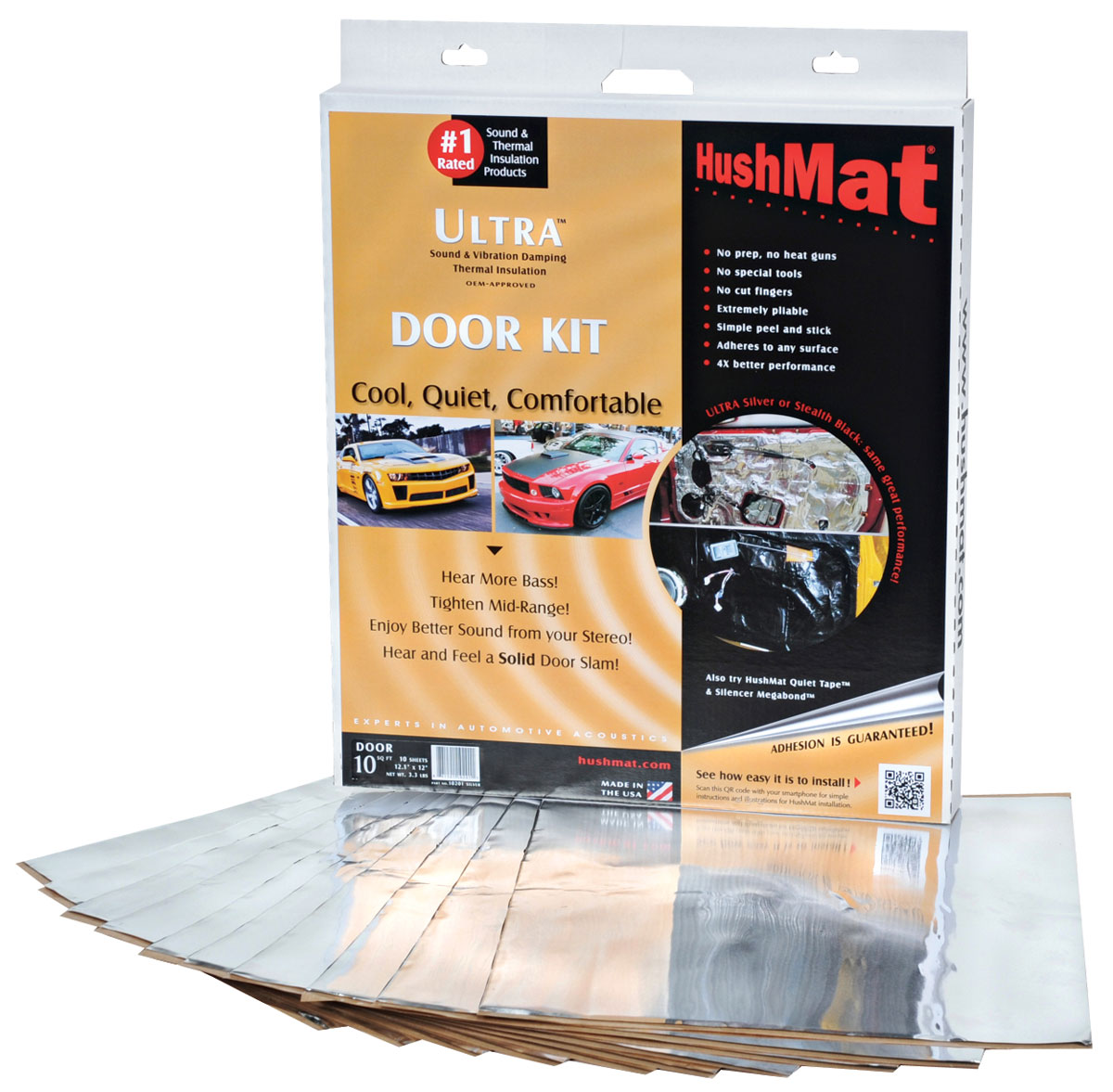 Sound Deadener, Door Set, 2014-19 Cadillac CTS, Hushmat 1 Sound Deadener, Door Set, 2014-19 Cadillac CTS, Hushmat