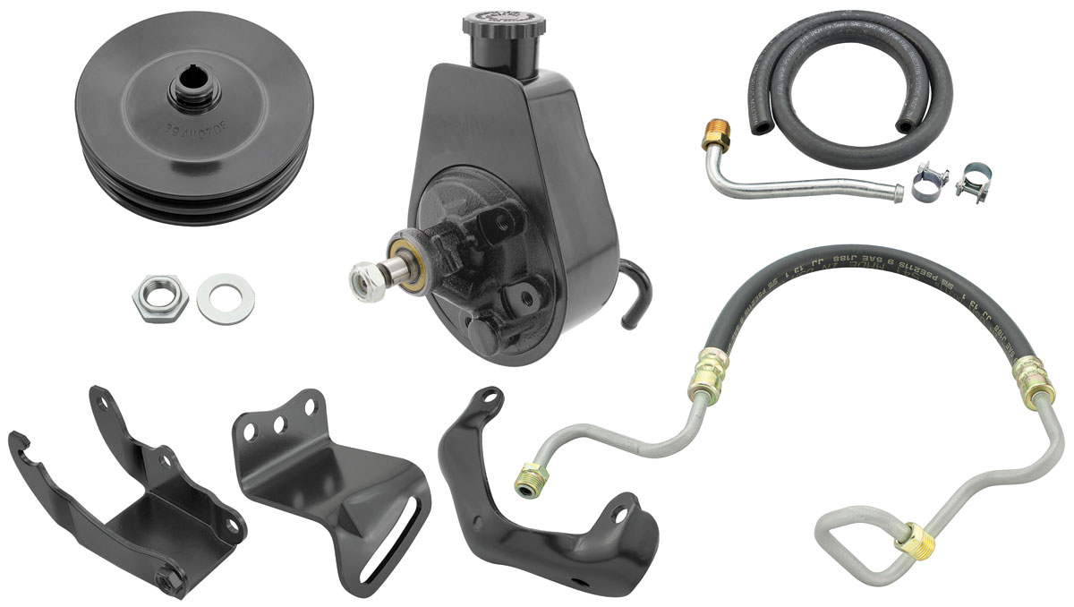 Power Steering Conversion Kit, 72 CH/EC/MC, Small-Block, w/AC 1 Power Steering Conversion Kit, 72 CH/EC/MC, Small-Block, w/AC