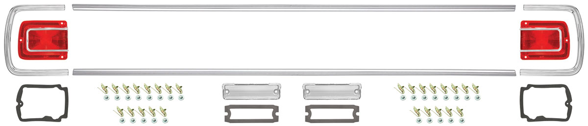 Molding and Lens Kit, 1965 Chevelle, Rear 1 Molding and Lens Kit, 1965 Chevelle, Rear